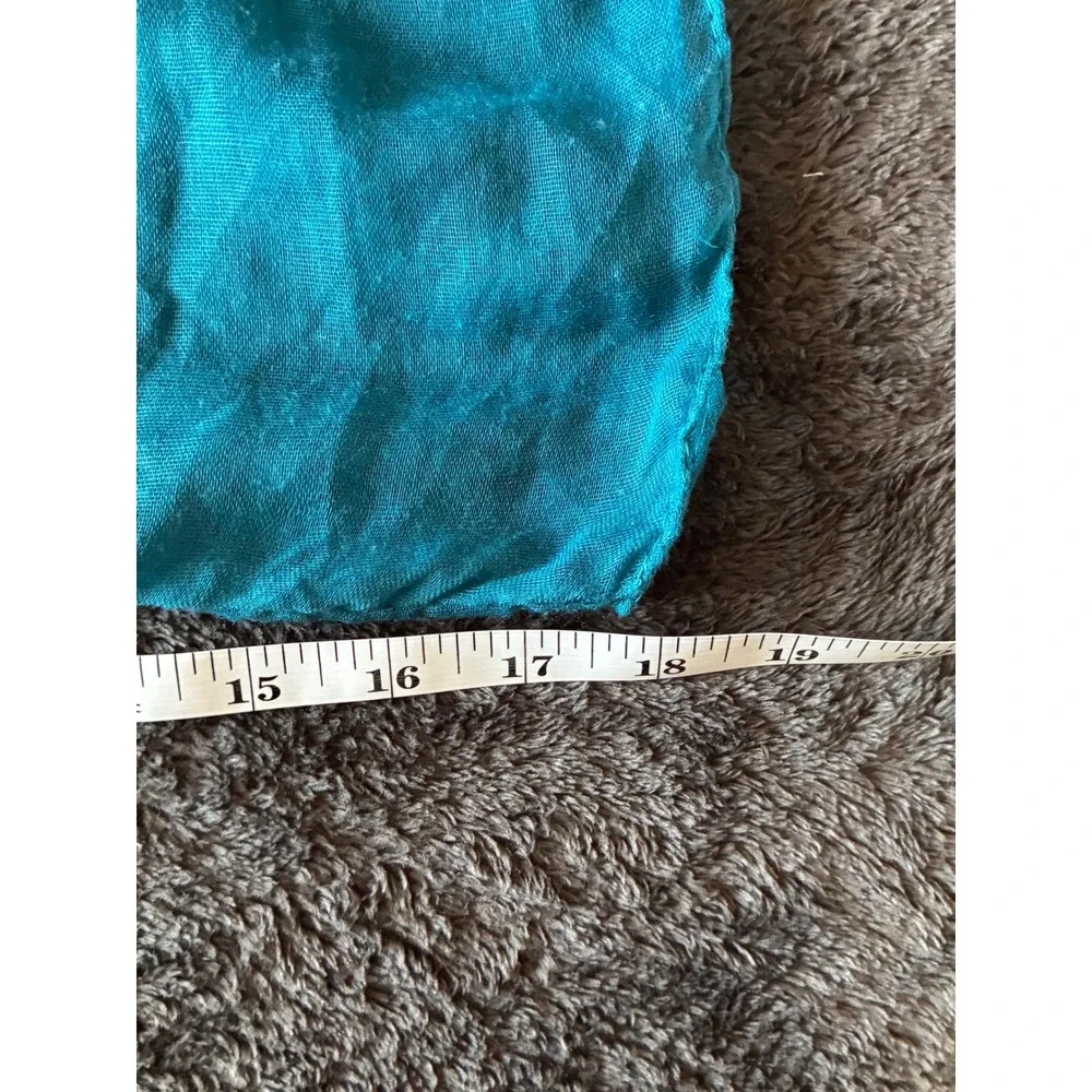 Womens Teal Blue Sheer Lightweight Gauze Infinity Loop Scarf One Size FGA14156B